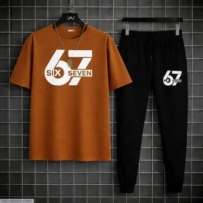 2-Pcs Men's Casual Combo Set (T-Shirt + Pant)!