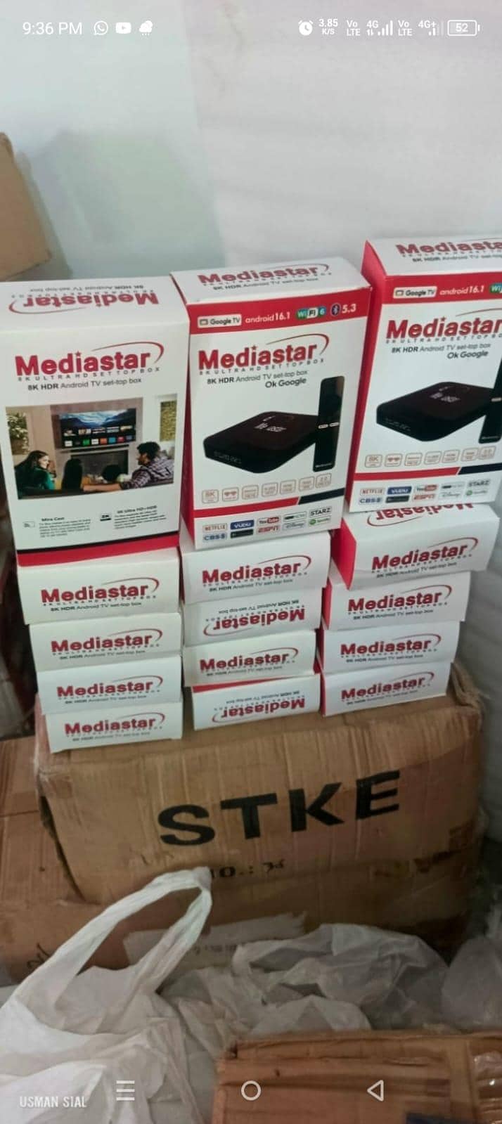 MediaStar Android box display front 0