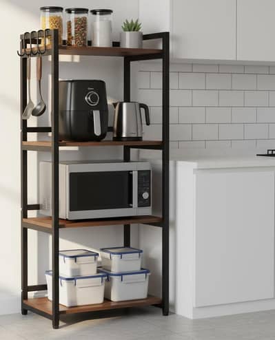 Kitchen rack in iron angle, can be delivered in Islamabad, Rawalpindi.