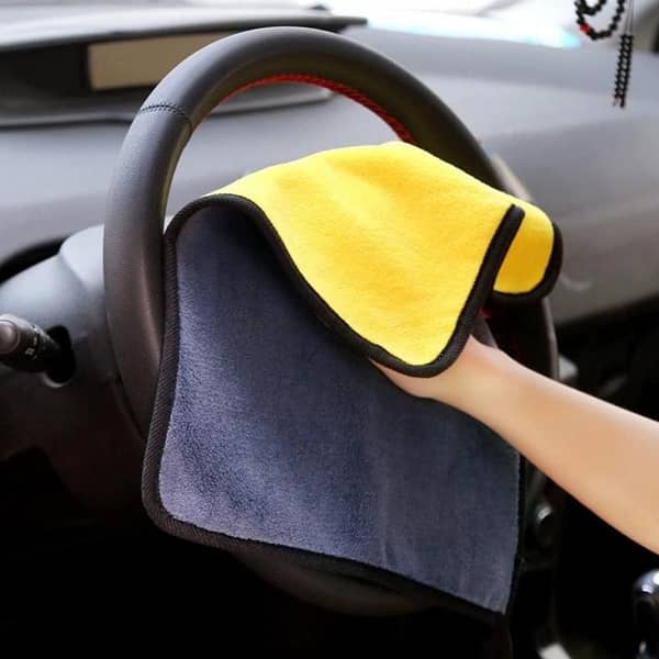 Microfiber Car Drying Towel 30x40cm - Multicolor, Double-Sided, Super Absorbent, Lint-Free Plush Detailing Towel for Cars, Windows, Screens & Kitchen Cleaning