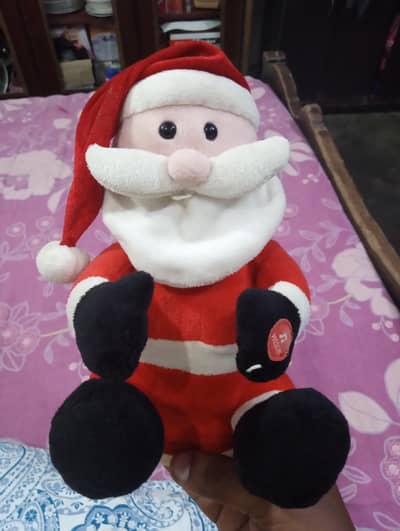 Santa Claus working with sound