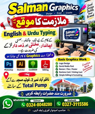 Need Staff for our New Branch