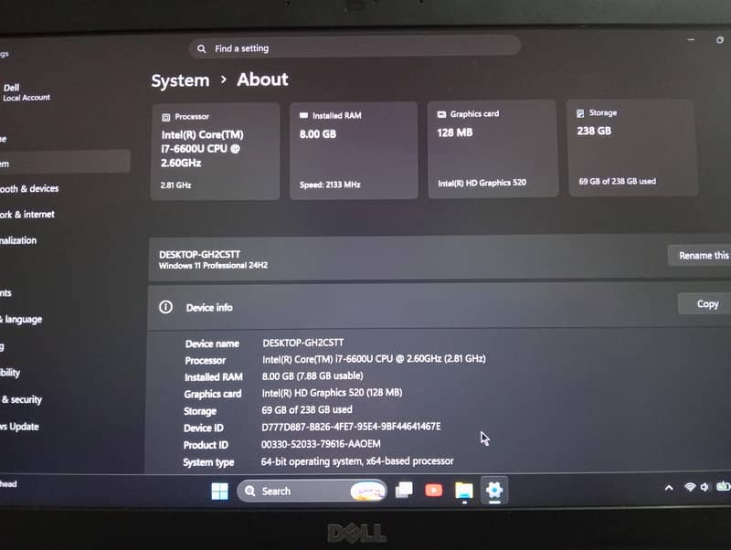DEll laptop 7