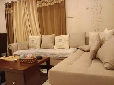 L shaped sofa set with table