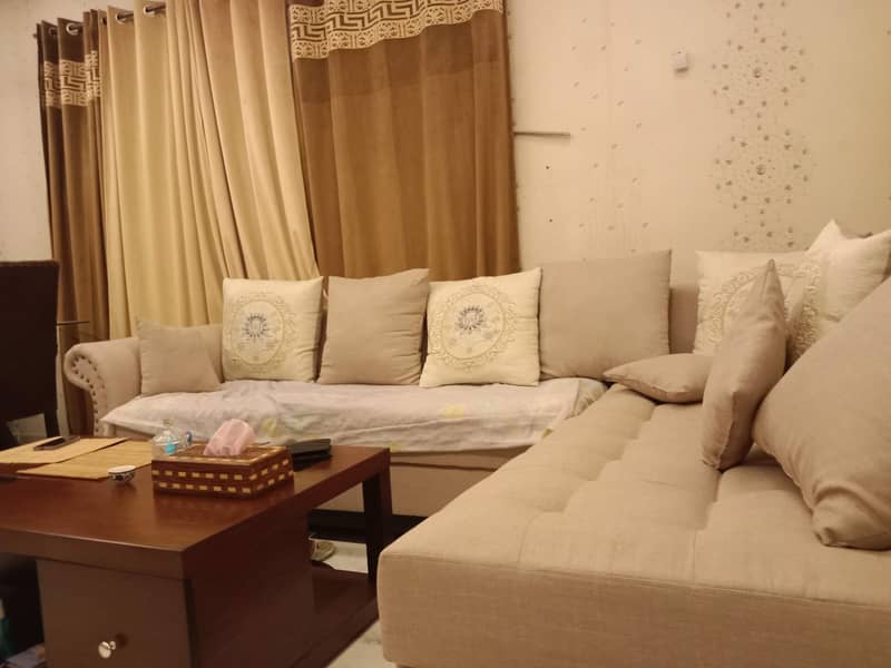 L shaped sofa set with table 0