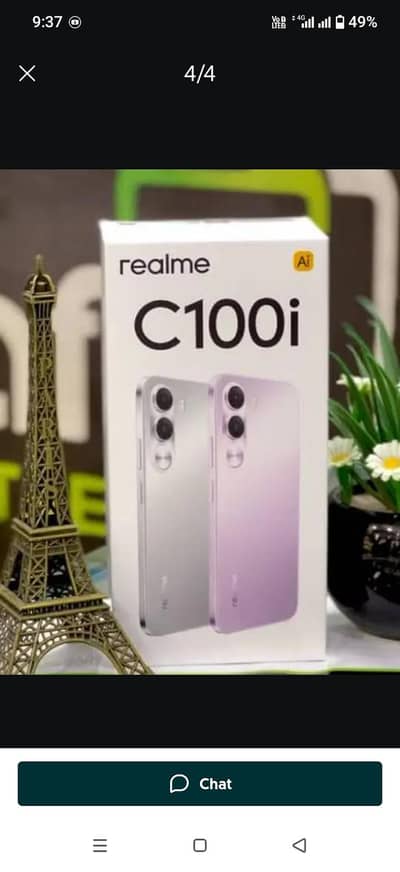 Realme c 100i 6 128 new phone