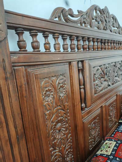 king size double bed shisham wooden made