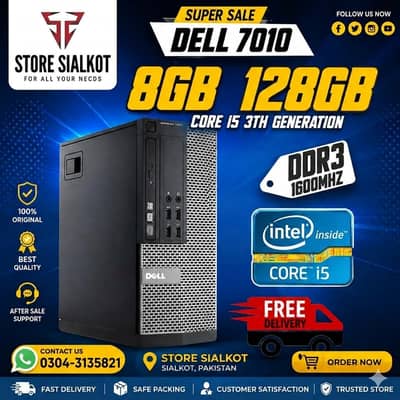 i5 Generation With 8GB\12GB\16GB RAM & 128GB SSD Windows 10 Dell Opti