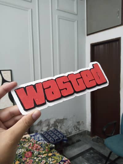 ​ GTA Inspired 3D Raised "WASTED" Logo / Signboard