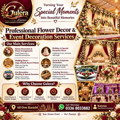 Wedding Flowers&Artificial Decor/ Event Car Service Flower/ Home Decor