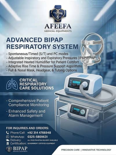 mported BiPAP Machine with Humidifier & Full Kit - Urgent Sale