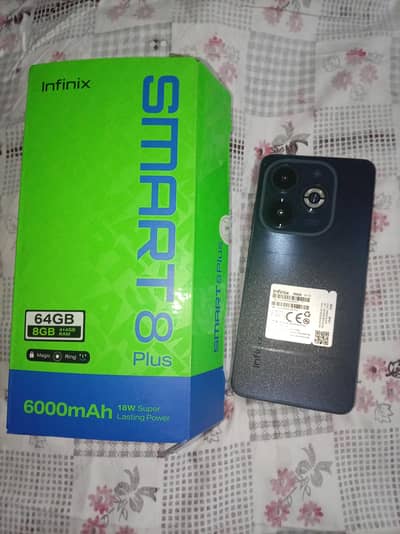 Infinix Smart 8 Plus 4+4 ram and 64 gb conditions 10 /10