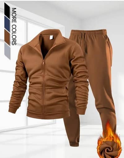 Man winter track suit