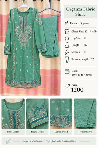 2 pc maria. b replica fancy organza dress