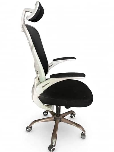 Executive Mesh Office Chair with Headrest - White Frame - Imported