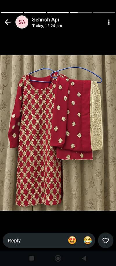 3 pc fully embroided wedding dress