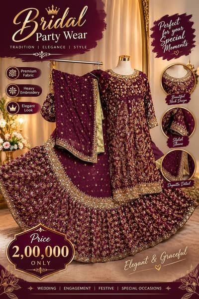 Bridal Dress | Wedding Dress | Bridal Lehnga| Barat Dress |Bridal