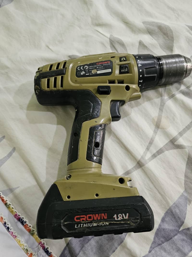 crown drill machine rechargeable 0
