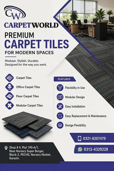 Carpet Tiles | Carpet Flooring | Gym Flooring | Commercial Carpet Tile