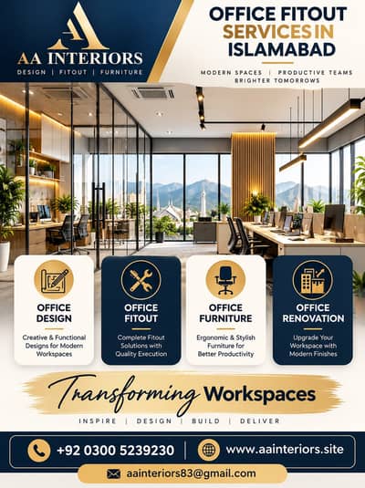 Office Interior Design , Glass Partitions & Office Renovation Services