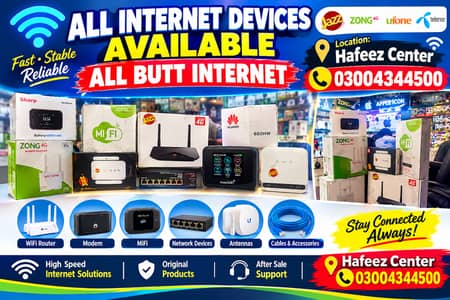 All Internet available Zong | Telenor | Ufone | Jazz | TP-Link | Tend