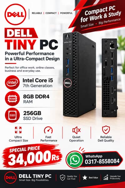 Computer Dell Core i5 7 generation - Lenovo i3 generation Pc