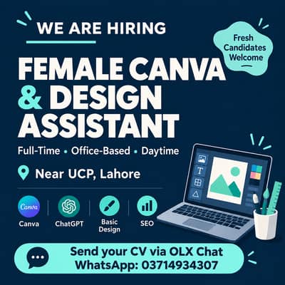Female Canva & Design Assistant – Full-Time