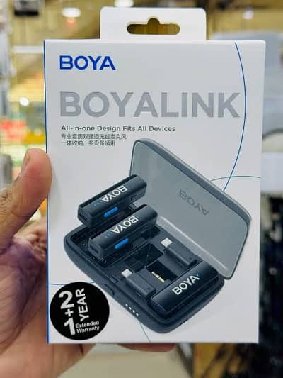 Boya Link 2 Wireless Mic for iPhone, Android and Professional Cameras