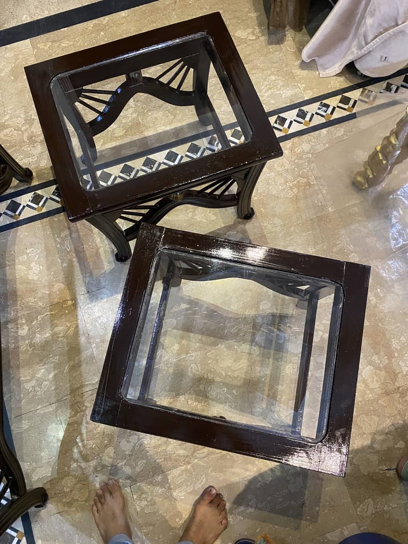 centre table set wood 4
