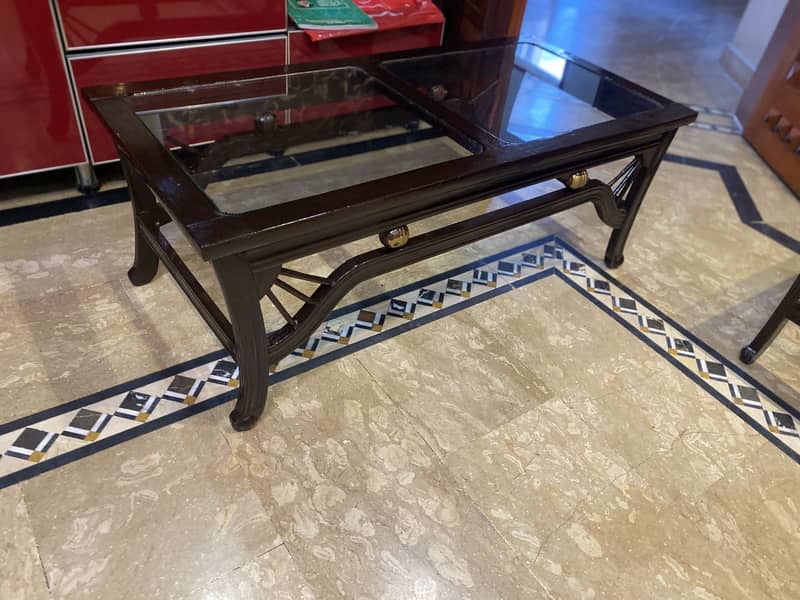 centre table set wood 6