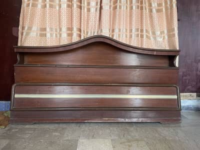 Double Bed with Side Table – Without Mattress
