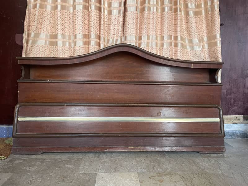 Double Bed with Side Table – Without Mattress 0