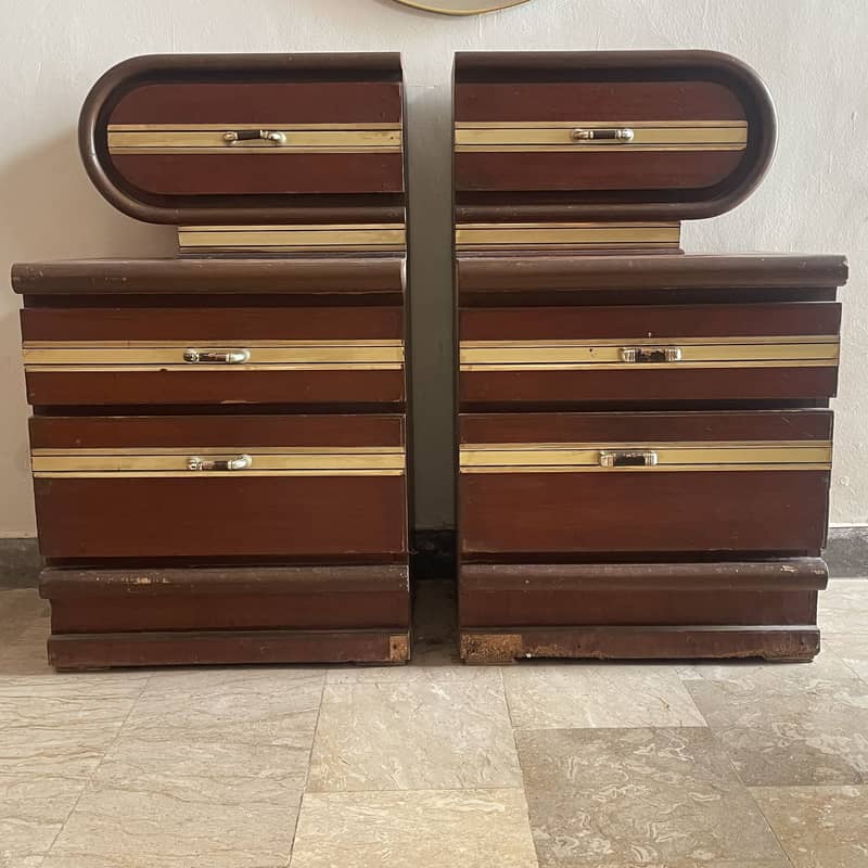Double Bed with Side Table – Without Mattress 1