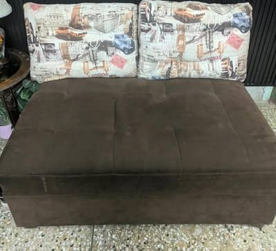2 seater brown sofa