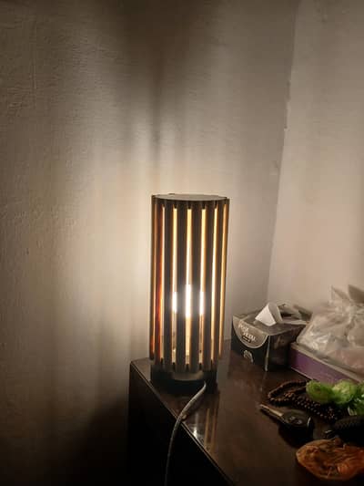 wooden and pvc made lamp