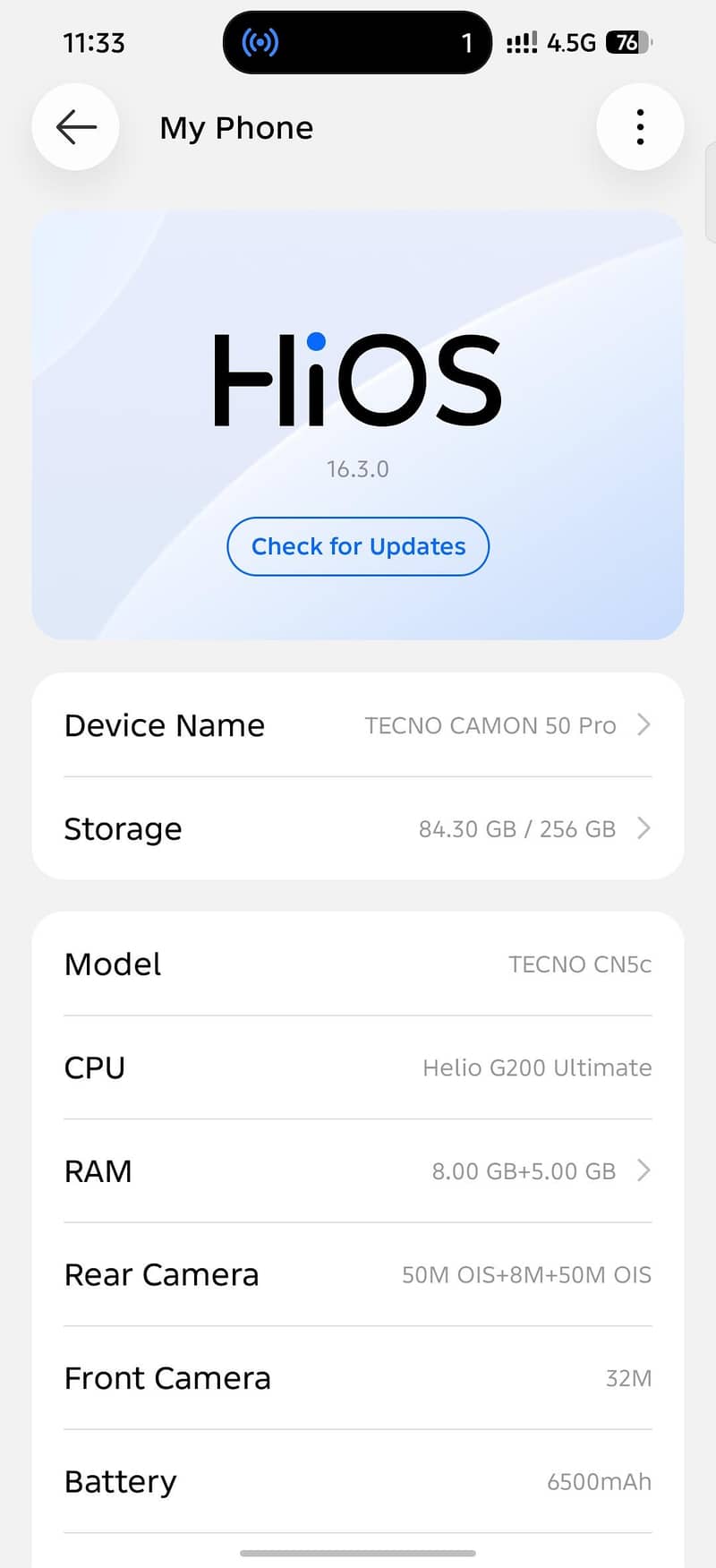 tecno camon 50 pro 6