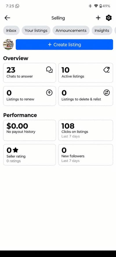 Facebook marketplace work