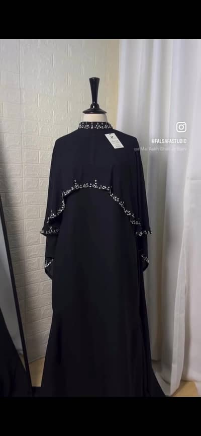 Beautifull Blue Maxi with Handwork Cape
