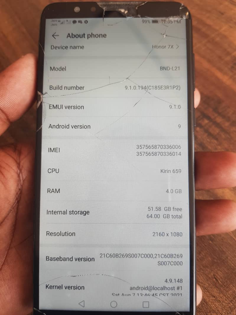 Huawei honor 7x 7
