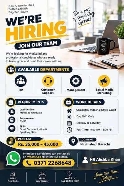 Multiple Job Openings | Day Shift
