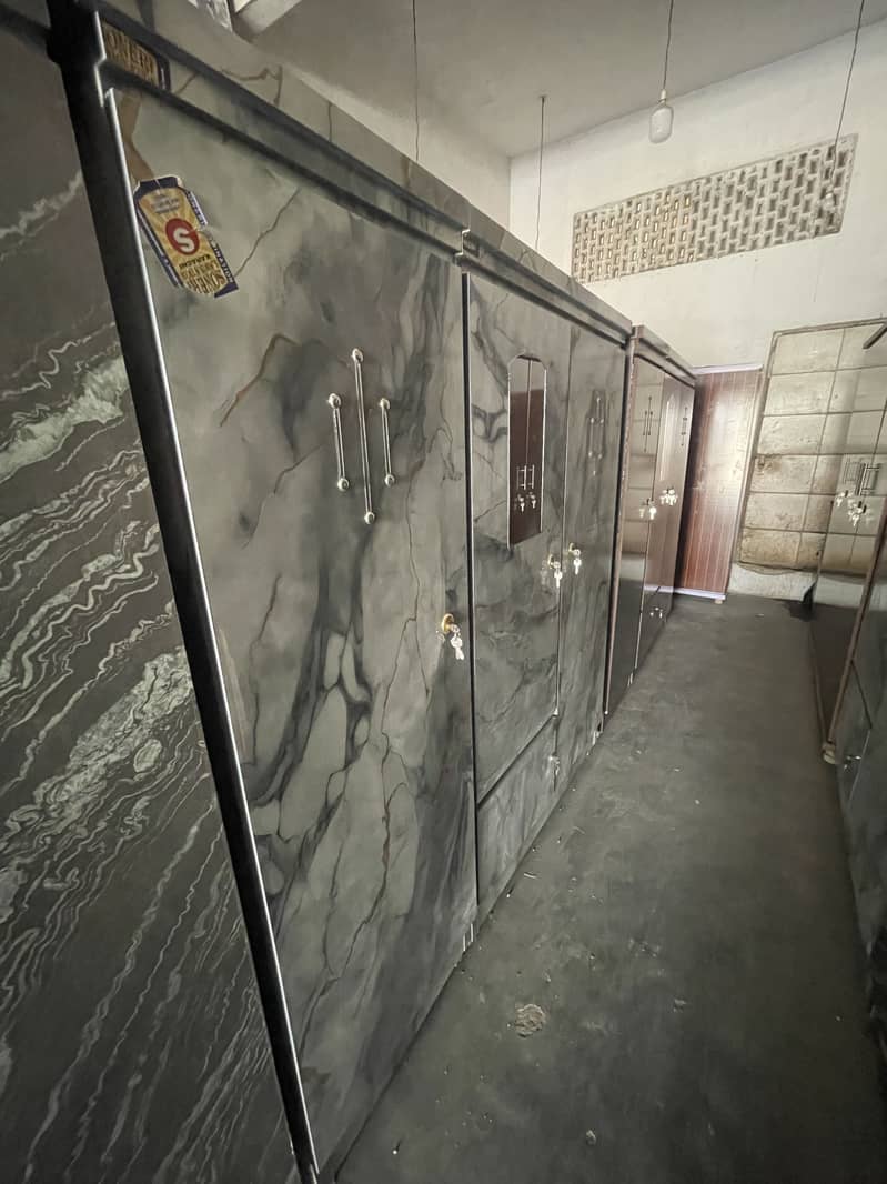 3 Door Marble Color Almari | 6x6 Feet | - Wardrobes - 1120146934