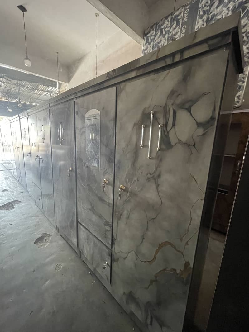 3 Door Marble Color Almari | 6x6 Feet | - Wardrobes - 1120146934