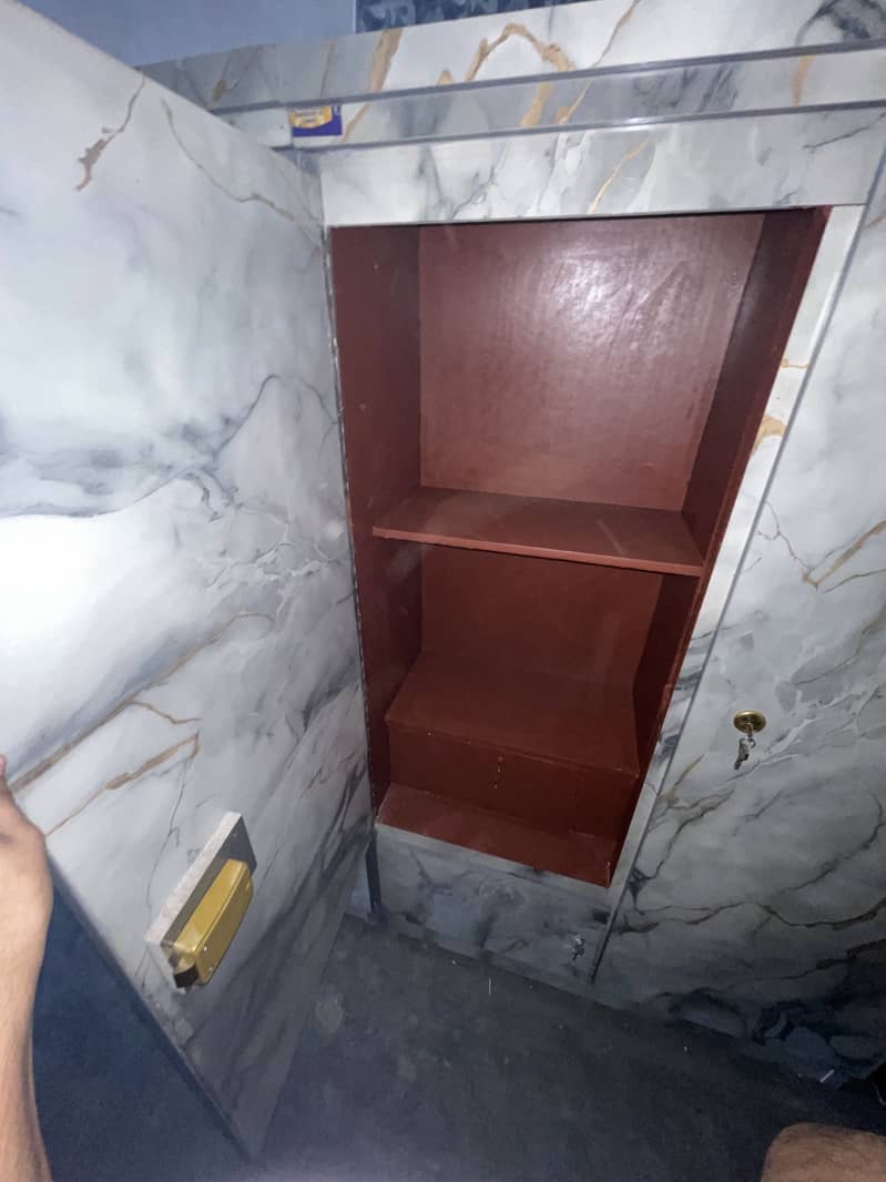 3 Door Marble Color Almari | 6x6 Feet | - Wardrobes - 1120146934
