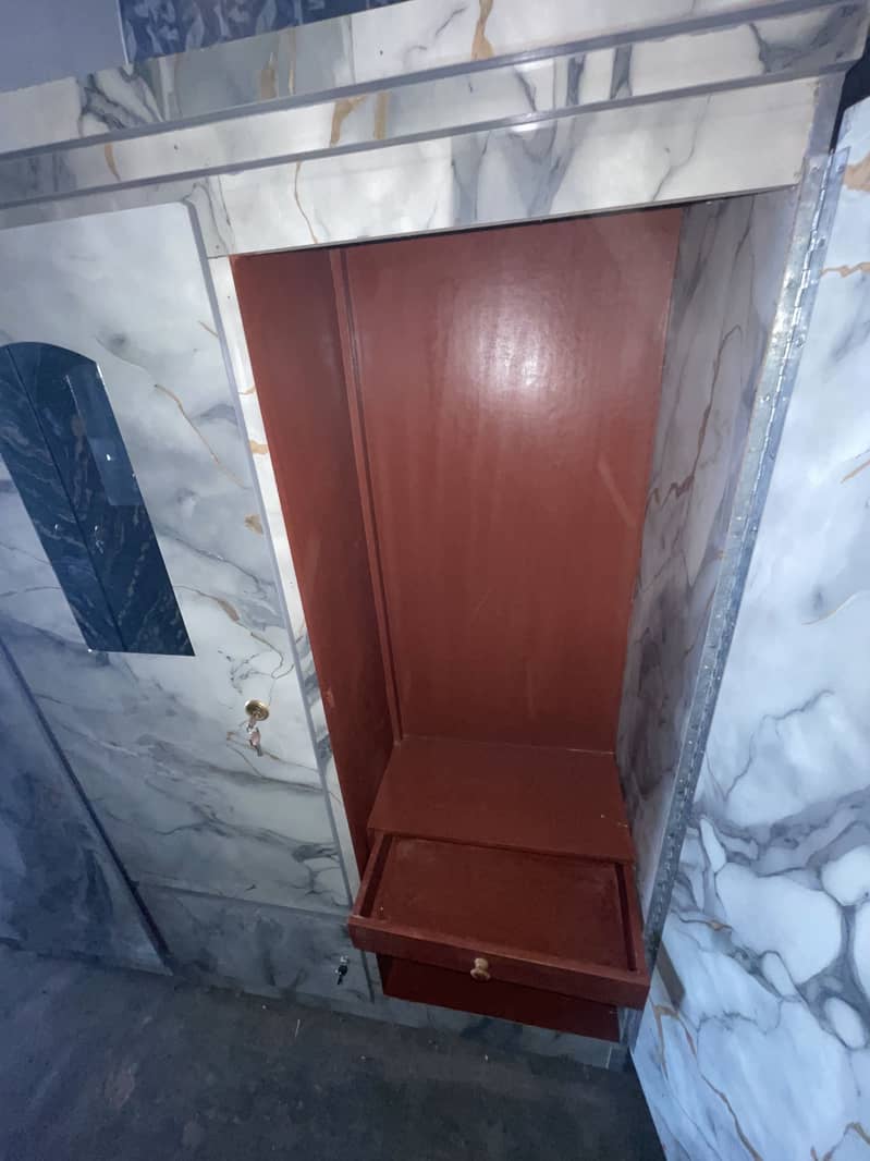 3 Door Marble Color Almari | 6x6 Feet | - Wardrobes - 1120146934
