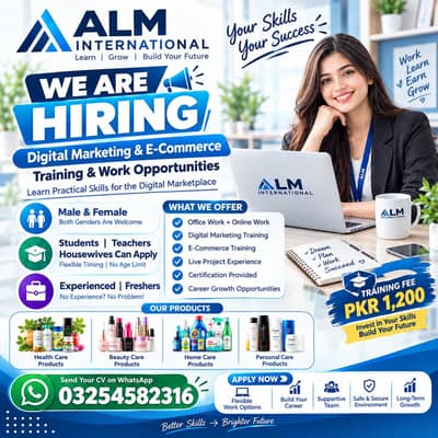 We are hirring for Lahore staff male/ female