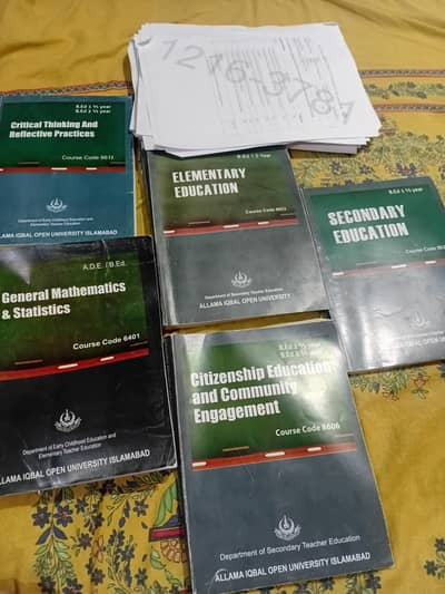 B. ed A. D. E Books (1.5 and 2.5 years) with Notes and Question Papers