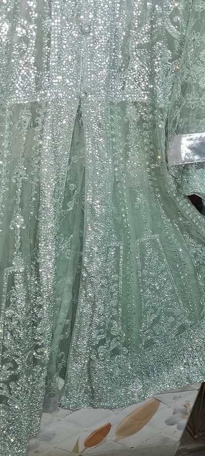 ready to wear net fabric bridal walima maxi