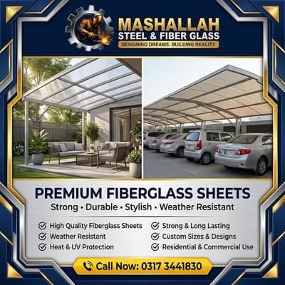 fiberglass shades - parking shades - fiberglass windows - fiber sheet