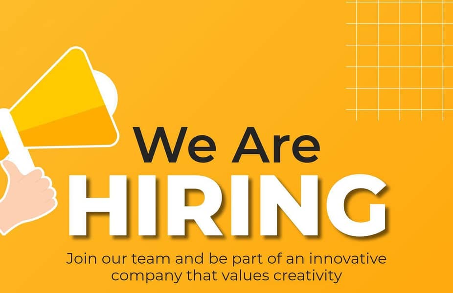 We Are Hiring 0