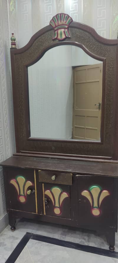 Wooden Bed and Dressing for sale